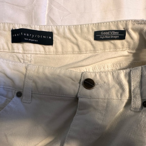 Sanctuary Denim, ivory good vibes high rise - size 29, corduroy - Picture 3 of 10